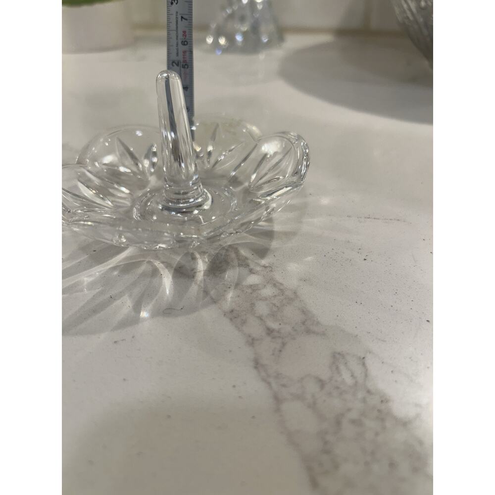 Vintage Waterford Crystal Marquis MAYFAIR Ring Holder Fan Pattern 4” Vanity Dish - Picture 9 of 9